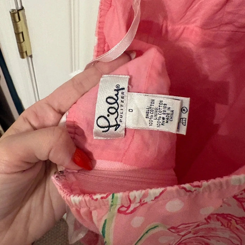 VINTAGE Lilly Pulitzer Pink Halter Dress - Picture 3 of 7